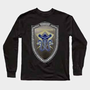 Stormfront (Shield moonsilver Celtic Rope on black leather) Long Sleeve T-Shirt